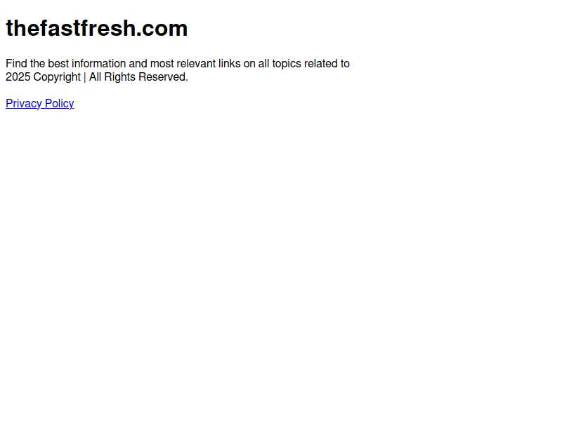 Thefastfresh